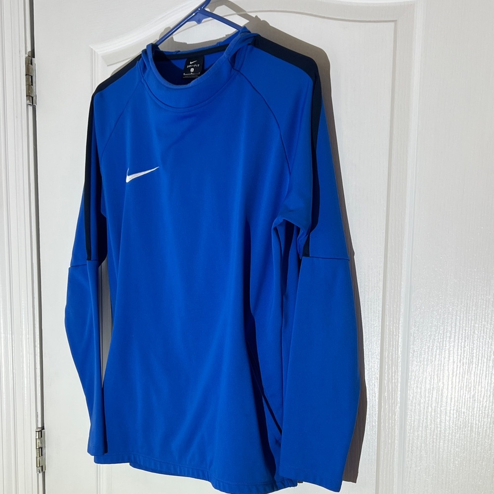 Nike Royal Blue Long Sleeve Training Top with Black Trim